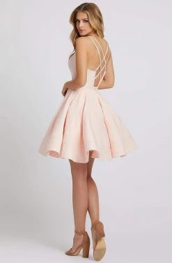 Ieena Duggal - 48948I Cutout Strapped V Neck A-Line Cocktail Dress