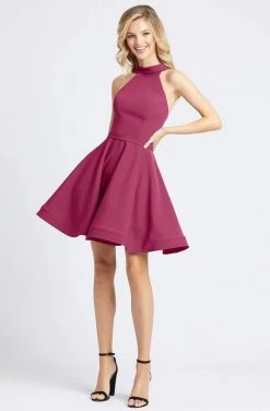Mac Duggal Ieena Duggal - 48950I High Halter Short A-Line Dress 7 Mac Duggal Ieena Duggal - 48950I High Halter Short A-Line Dress