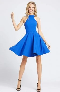 Mac Duggal Ieena Duggal - 48950I High Halter Short A-Line Dress