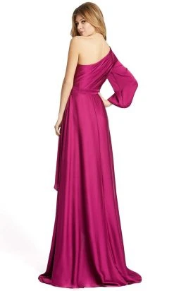 Ieena Duggal - 49141 Asymmetric Bishop Sleeve Long Dress