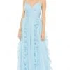 Ieena Duggal - 49533 Ruffle Trimmed A-Line Gown 2 Ieena Duggal - 49533 Ruffle Trimmed A-Line Gown