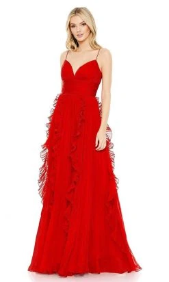 Ieena Duggal - 49533 Ruffle Trimmed A-Line Gown