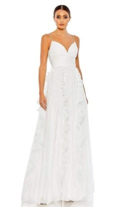 Ieena Duggal - 49533 Ruffle Trimmed A-Line Gown