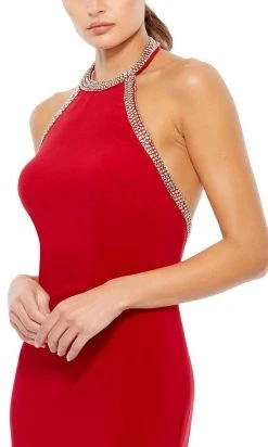 Ieena Duggal - 55285 Embellished Halter Sheath Dress