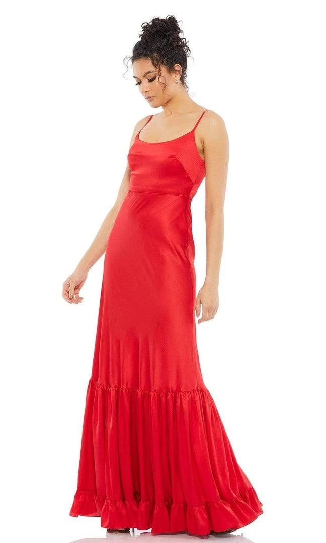 Ieena Duggal - 55381I Spaghetti Strap Scoop Neck Satin Dress 3 Ieena Duggal - 55381I Spaghetti Strap Scoop Neck Satin Dress