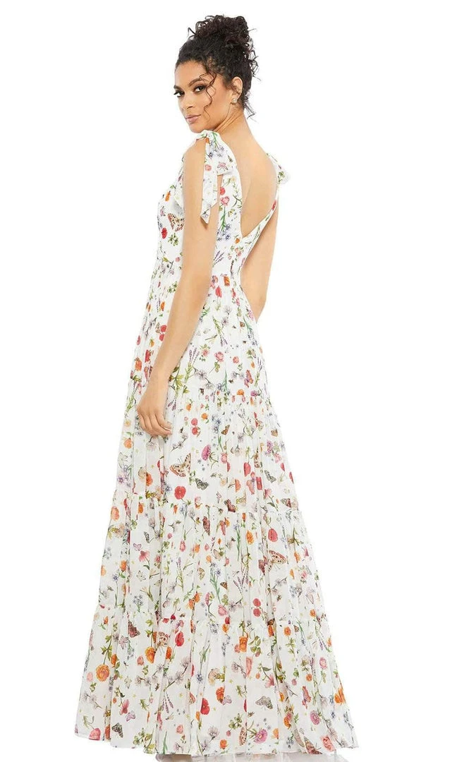 Ieena Duggal - 55422I V-Neck Floral A-Line Dress 4 Ieena Duggal - 55422I V-Neck Floral A-Line Dress