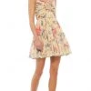 Ieena Duggal - 55430I Ruched Bod Floral Short Dress 2 Ieena Duggal - 55430I Ruched Bod Floral Short Dress
