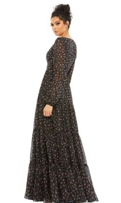 Ieena Duggal - 55431I V-Neck Empire A-Line Dress