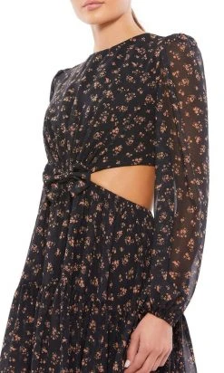 Ieena Duggal - 55432I Close Neck Bow Cut Out Dress 7 Ieena Duggal - 55432I Close Neck Bow Cut Out Dress