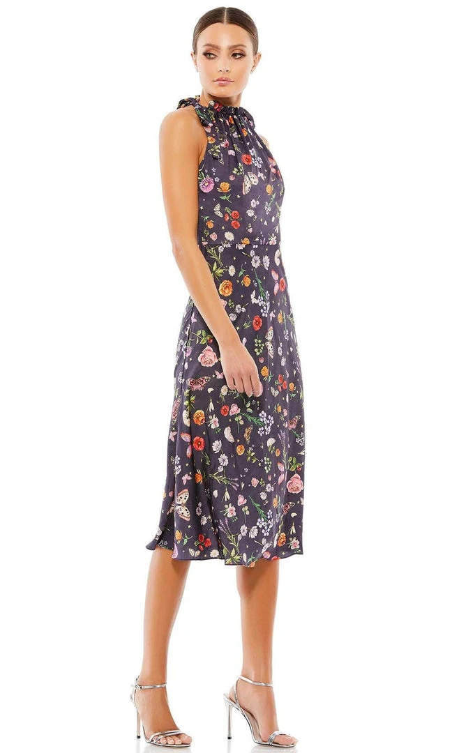 Ieena Duggal 55629 - Floral Print Halter Cocktail Dress 5 Ieena Duggal 55629 - Floral Print Halter Cocktail Dress