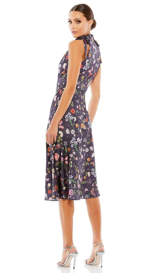 Ieena Duggal 55629 - Floral Print Halter Cocktail Dress 4 Ieena Duggal 55629 - Floral Print Halter Cocktail Dress