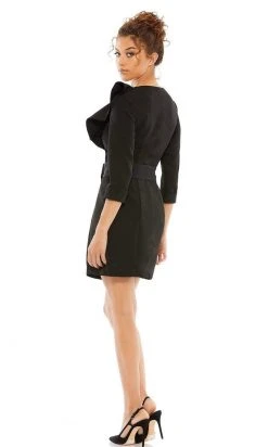 Ieena Duggal - 55692 Ruffle Draped Sheath Dress