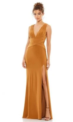 Ieena Duggal - 55703 Pleated Sleeveless Long Gown