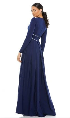 Ieena Duggal - 55705 Long Sleeve Jeweled A-Line Dress 8 Ieena Duggal - 55705 Long Sleeve Jeweled A-Line Dress