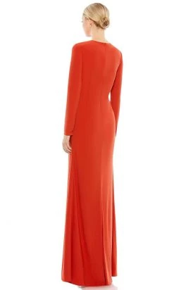Ieena Duggal 55708 - Keyhole Neckline Long Sleeved Dress