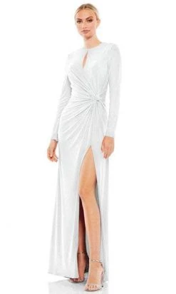 Ieena Duggal 55708 - Keyhole Neckline Long Sleeved Dress