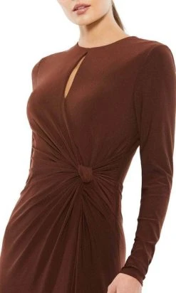 Ieena Duggal 55708 - Keyhole Neckline Long Sleeved Dress