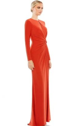 Ieena Duggal 55708 - Keyhole Neckline Long Sleeved Dress