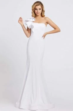 Ieena Duggal - 67156I Ruffled Cap Sleeve Long Mermaid Gown