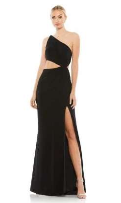 Ieena Duggal - 67937I One Shoulder Cutout High Slit Dress