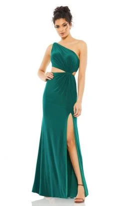 Ieena Duggal - 67937I One Shoulder Cutout High Slit Dress 14 Ieena Duggal - 67937I One Shoulder Cutout High Slit Dress