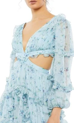 Ieena Duggal - 67949I Ruffle Rich Floral Enchanting Dress 7 Ieena Duggal - 67949I Ruffle Rich Floral Enchanting Dress