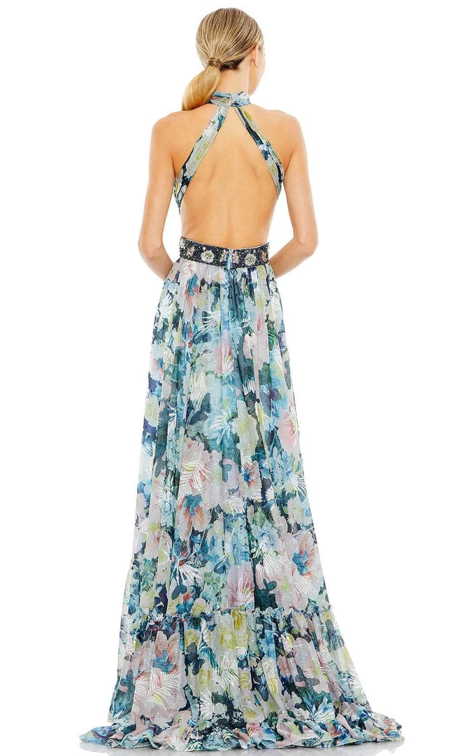 Ieena Duggal 68089 - Pleated Halter Neck Long Dress 4 Ieena Duggal 68089 - Pleated Halter Neck Long Dress