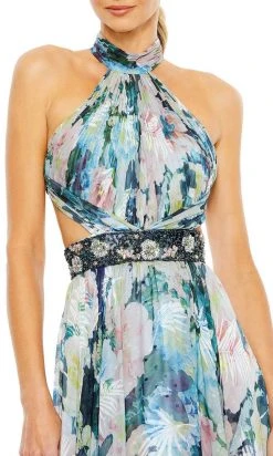 Ieena Duggal 68089 - Pleated Halter Neck Long Dress 7 Ieena Duggal 68089 - Pleated Halter Neck Long Dress