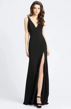 Ieena Duggal - Plunging V-Neck High Slit Sheath Gown 25846I 7 Ieena Duggal - Plunging V-Neck High Slit Sheath Gown 25846I