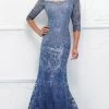 Ivonne D 118D07W - Lace Trumpet Evening Gown Ivonne D For Mon Cheri