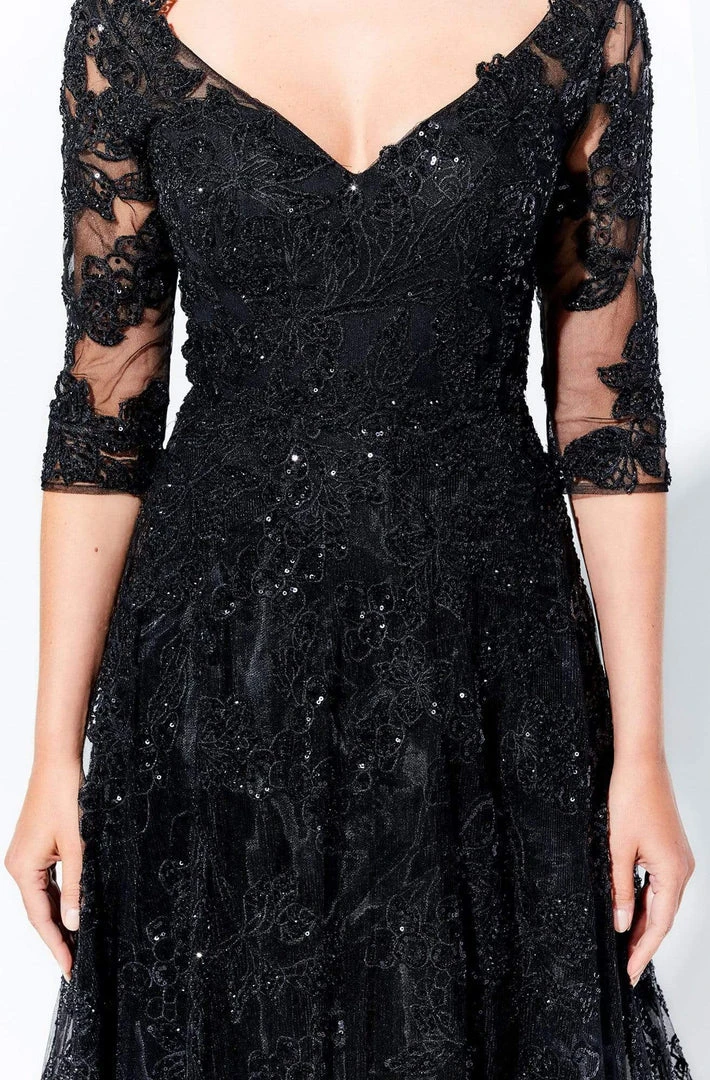 Ivonne D For Mon Cheri Ivonne D By Mon Cheri - 120D02W Elbow Length Embellished Long Dress 6 Ivonne D For Mon Cheri Ivonne D By Mon Cheri - 120D02W Elbow Length Embellished Long Dress