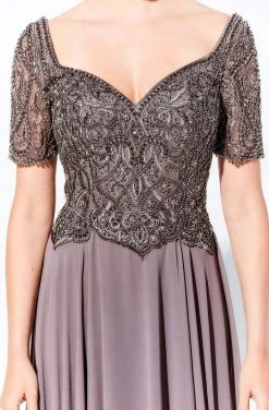 Ivonne D By Mon Cheri - 120D04W Beaded Long A-Line Dress