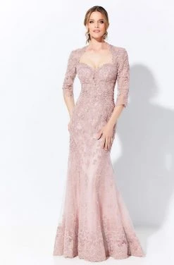 Ivonne D For Mon Cheri Ivonne D By Mon Cheri - 120D05 Queen Anne Embroidered Long Dress