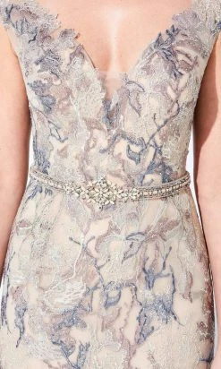 Ivonne D By Mon Cheri - 220D23 Embroidered Sheath Gown Ivonne D For Mon Cheri