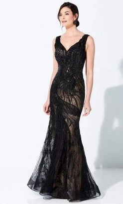 Ivonne D By Mon Cheri - 220D36 Sleeveless Embroidered Gown