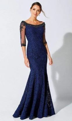 Ivonne D By Mon Cheri - Bateau Trumpet Evening Dress
