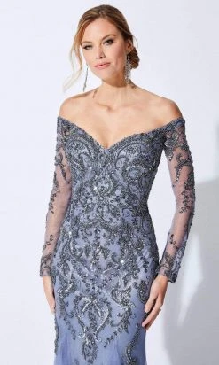 Ivonne D For Mon Cheri Ivonne D By Mon Cheri - Off Shoulder Trumpet Evening Dress