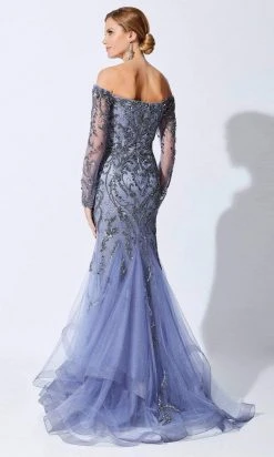 Ivonne D For Mon Cheri Ivonne D By Mon Cheri - Off Shoulder Trumpet Evening Dress