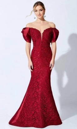 Ivonne D By Mon Cheri - Plunging Sweetheart Lace Evening Dress Ivonne D For Mon Cheri