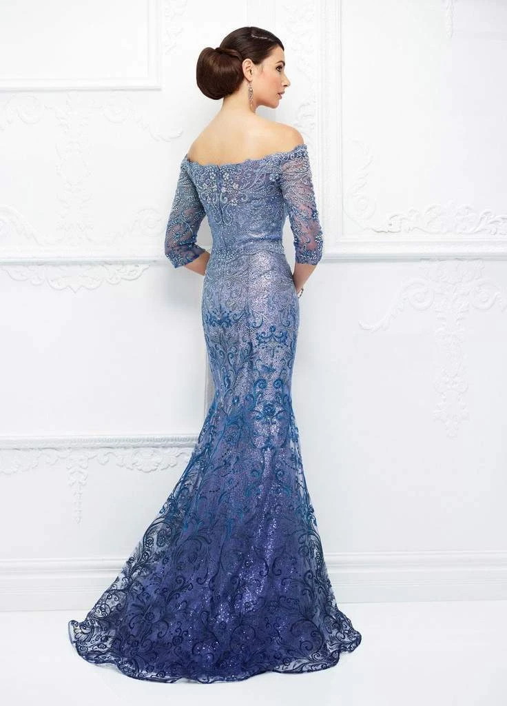Ivonne D For Mon Cheri - 118D07W Ombre Sequined Off Shoulder Tulle Lace Gown 4 Ivonne D For Mon Cheri - 118D07W Ombre Sequined Off Shoulder Tulle Lace Gown