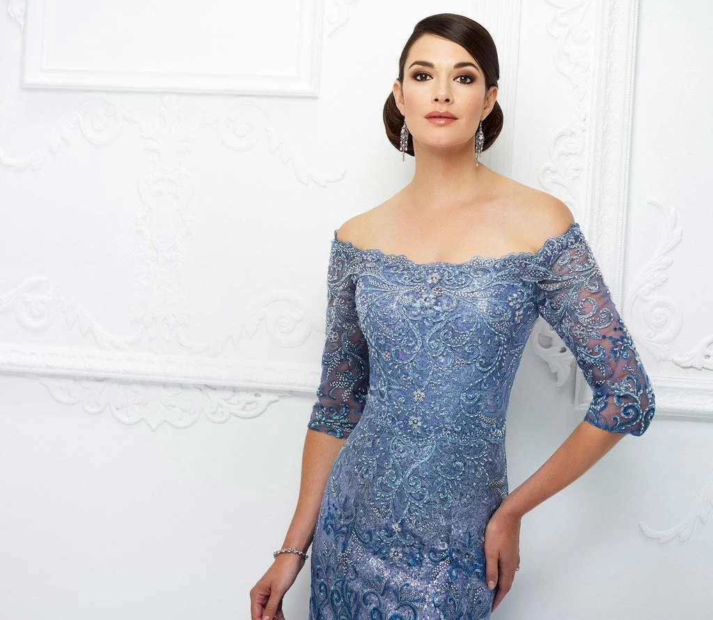 Ivonne D For Mon Cheri - 118D07W Ombre Sequined Off Shoulder Tulle Lace Gown 5 Ivonne D For Mon Cheri - 118D07W Ombre Sequined Off Shoulder Tulle Lace Gown
