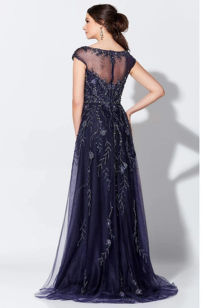 Ivonne D For Mon Cheri - 119D48W Stunning Beaded Tulle A-line Gown 4 Ivonne D For Mon Cheri - 119D48W Stunning Beaded Tulle A-line Gown