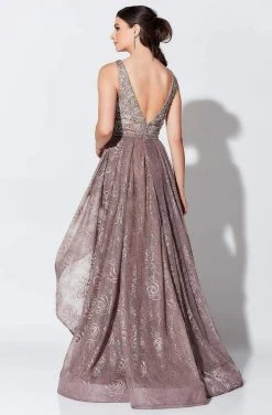 Ivonne D For Mon Cheri - 119D56 Embroidered Gown With Train