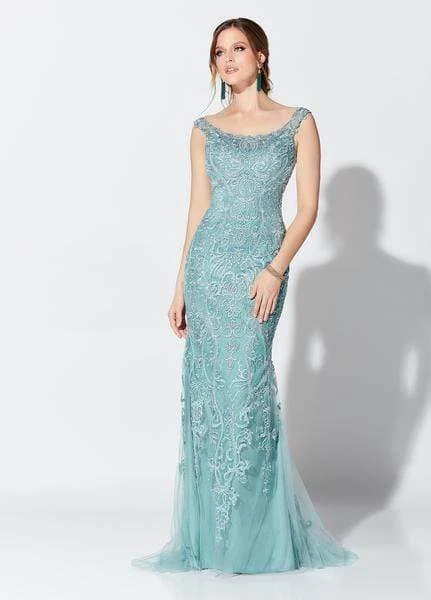 Ivonne D For Mon Cheri - Embroidered Scoop Gown 119D51 3 Ivonne D For Mon Cheri - Embroidered Scoop Gown 119D51