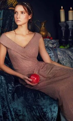 Janique 210622 - Cap Sleeve V-neck Evening Dress 9 Janique 210622 - Cap Sleeve V-neck Evening Dress