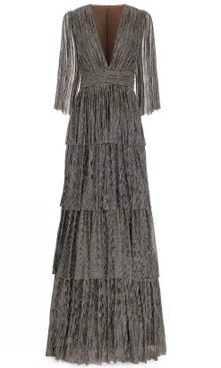 Janique 210722 - Quarter Length-Sleeve Plunging V-neck Evening Dress 10 Janique 210722 - Quarter Length-Sleeve Plunging V-neck Evening Dress