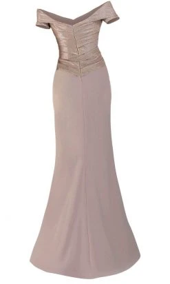 Janique - 5021 Shimmer Off Shoulder Metallic Mermaid Gown 9 Janique - 5021 Shimmer Off Shoulder Metallic Mermaid Gown