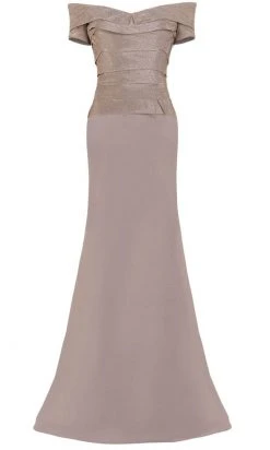 Janique - 5021 Shimmer Off Shoulder Metallic Mermaid Gown 8 Janique - 5021 Shimmer Off Shoulder Metallic Mermaid Gown