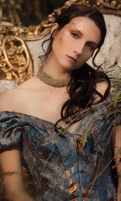 Janique - 66721 Ruched Cap Sleeve Jacquard Mermaid Gown 20 Janique - 66721 Ruched Cap Sleeve Jacquard Mermaid Gown