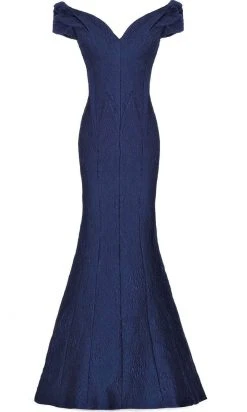 Janique - 66721 Ruched Cap Sleeve Jacquard Mermaid Gown 21 Janique - 66721 Ruched Cap Sleeve Jacquard Mermaid Gown